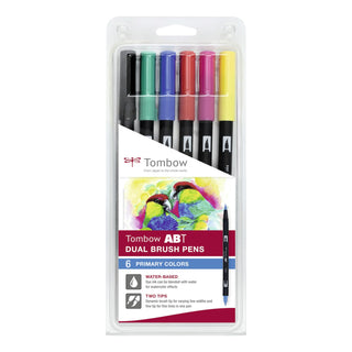 ABT Dual Brush Pens - Set of 6 Primary colours