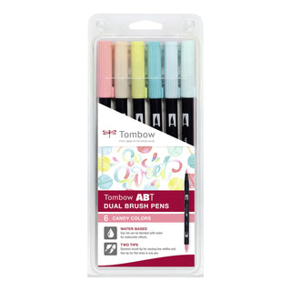 ABT Dual Brush Pens - Set of 6 Candy colours