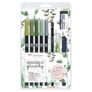 Watercolour Set - Greenery