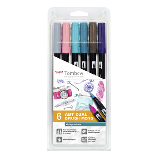 ABT Dual Brush Pens - Set of 6 Vintage colours