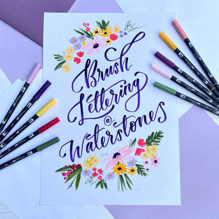 Intro to Brush Lettering workshop with Rebecca Cahill Roots