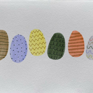 Create a fun patterned egg design for an Easter card using ABT Dual Brush Pens