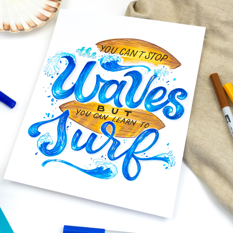 Step-by-step lettering guide with ABT pro dual brush pens – Tombow UK