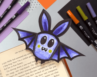 How to Make Origami Halloween Corner Bookmarks with Tombow ABT Dual Brush Pens