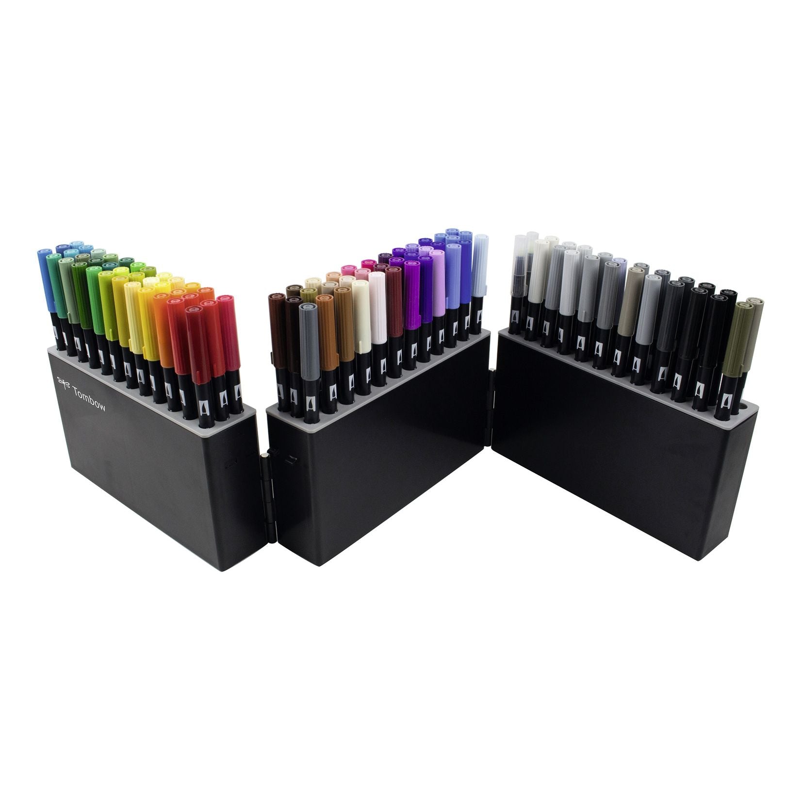 ABT Dual Brush Marker Case with 107 colours blender pen Brush