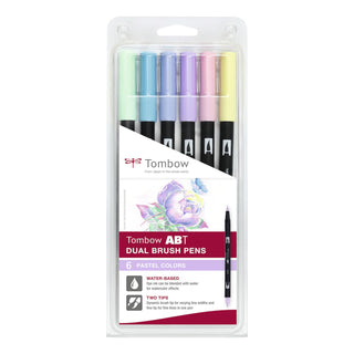 ABT Dual Brush Pens - Set of 6 Pastel colours