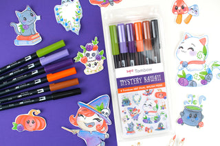 ABT Dual Brush Pens - Set of 6 Mystery Kawaii