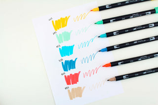 ABT Dual Brush Pens - Set of 6 Sunny Kawaii