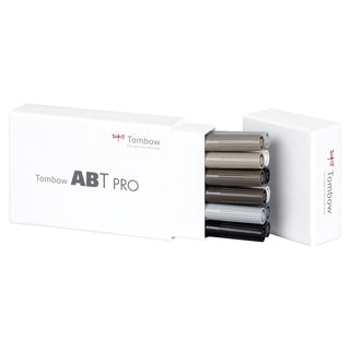 ABT PRO Dual Alcohol-Based Marker Pens - Set of 12 Grey Colours