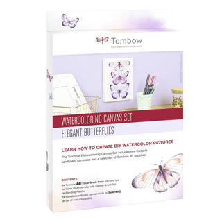 Watercolouring Canvas Set - Elegant Butterflies