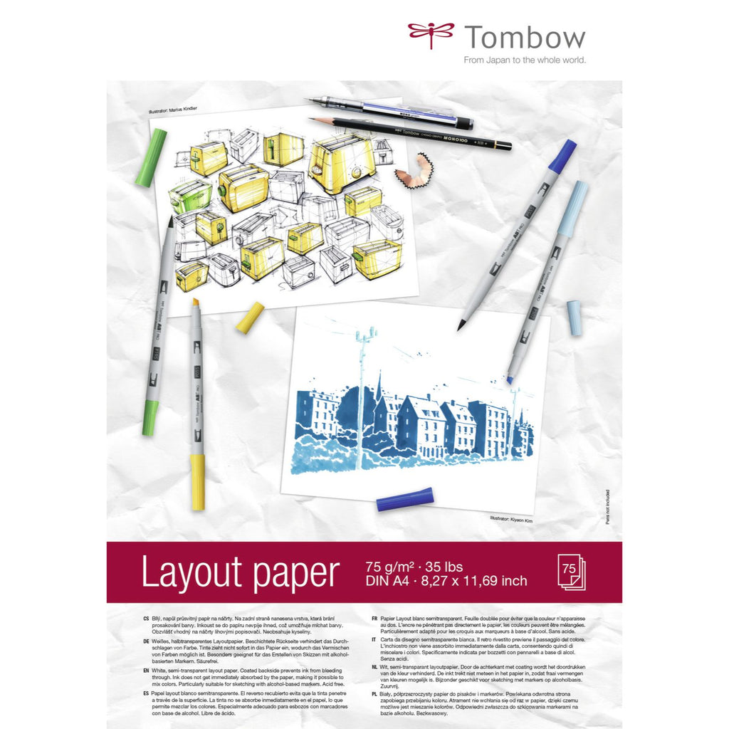 Layout Paper Drawing Pad - A4 | Paper | Tombow – Tombow UK