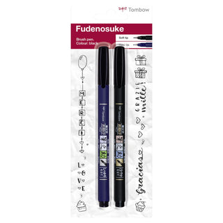 Fudenosuke Calligraphy Brush Pen - Pack of 2