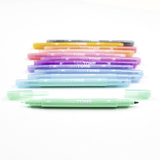 TwinTone Dual-Tip Markers - Set of 12 Pastel Colours